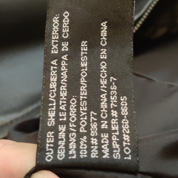 Worthington Black Leather Woman's Coat - Picture 3 of 8